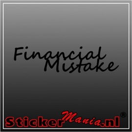 Financial mistake sticker