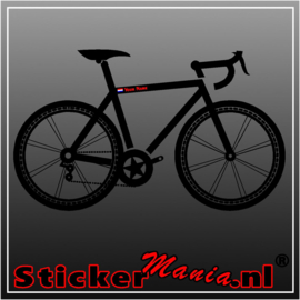 Fietsframe naam sticker met vlag