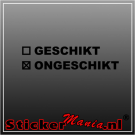 Ongeschikt sticker