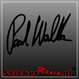 Paul walker handtekening sticker