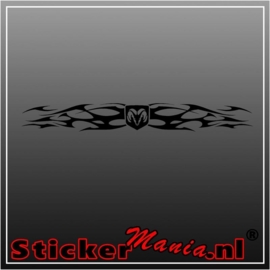 Dodge ram flames 3 raamstreamer sticker