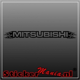 Mitsubishi flames 1 raamstreamer sticker