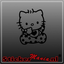 Hello kitty zittend sticker