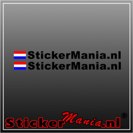 Racenaam met vlag sticker set