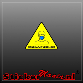 Mondkapje verplicht sticker