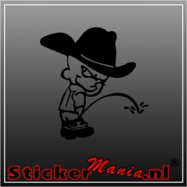 Calvin cowboy sticker