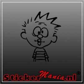 Calvin crazy sticker