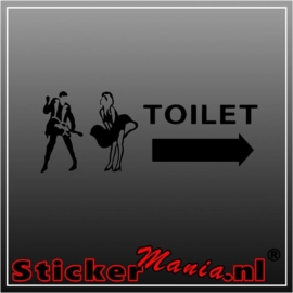 Toilet rock sticker