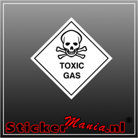 Toxic gas full colour sticker