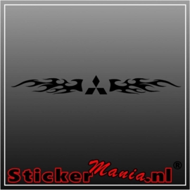 Mitsubishi flames 2 raamstreamer sticker