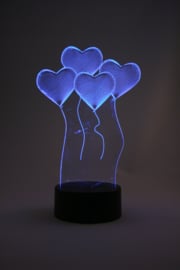 3D hartjes led lamp