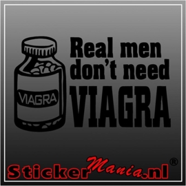 Real men dont need viagra sticker
