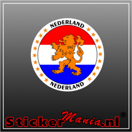 Nederlandse vlag met leeuw sticker