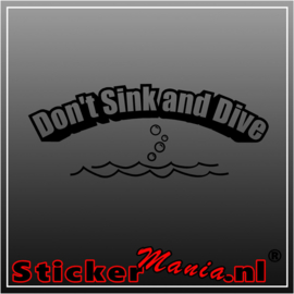 Don't sink and dive sticker