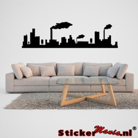 Skyline industrie muursticker