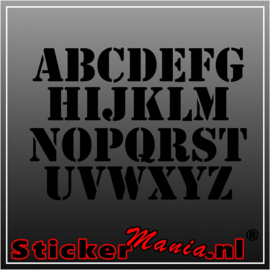 Eigen tekst lettertype Stencil