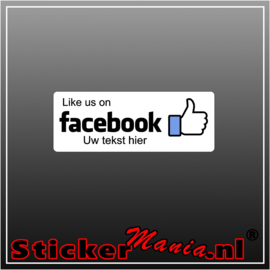 Like us on Facebook met eigen tekst