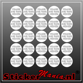 Thanks for your order Stickerset (25 Stuks) wit