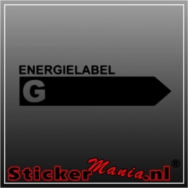 Energy label G sticker