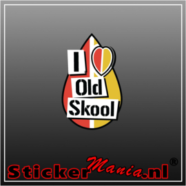 I Love Oldskool Full Colour sticker