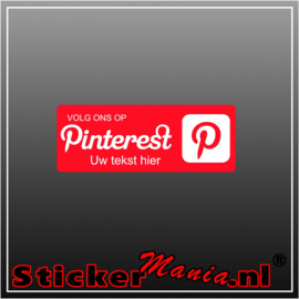 Volg ons op Pinterest met eigen tekst