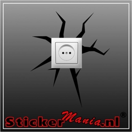 Scheur stopcontact sticker