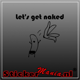 Let's get naked sticker