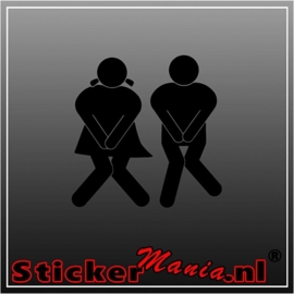 Men, woman need to 2 sticker