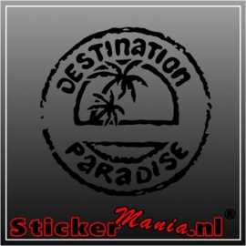 Destination paradise sticker