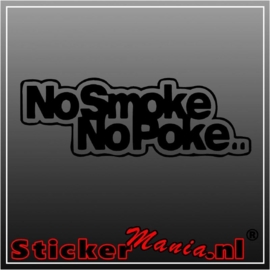 No smoke, no poke sticker