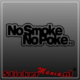 No smoke, no poke sticker