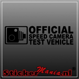 Official speed camera test vehicle sticker