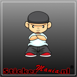 Stoere jongen full colour sticker