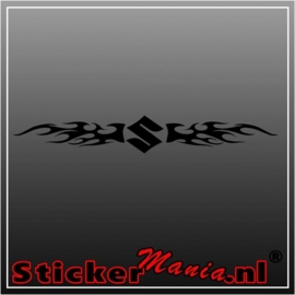 Suzuki flames 2 raamstreamer sticker