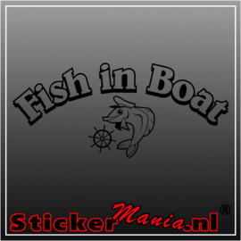 Fish in boat sticker