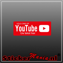 Volg ons op YouTube met eigen tekst