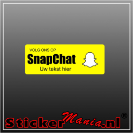 Volg ons op Snapchat met eigen tekst