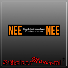 Nee | Nee belasting sticker zwart