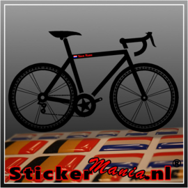 Fietsframe naam sticker met 3D vlag