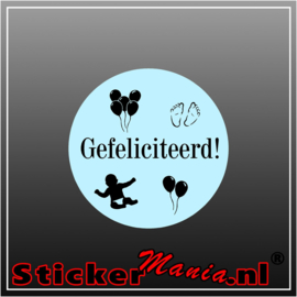 Gefeliciteerd voor jongen Sticker