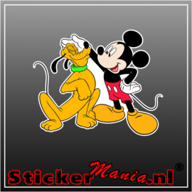 Mickey en Pluto 2 Full Colour sticker