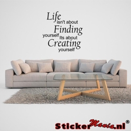 Life, Finding, Creating muursticker