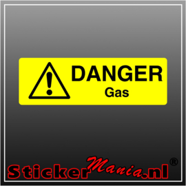 Danger gas full colour sticker