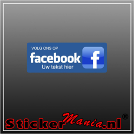 Volg ons op Facebook met eigen tekst