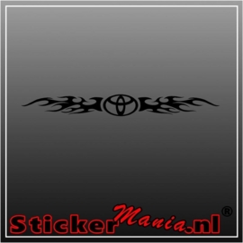 Toyota flames 2 raamstreamer sticker