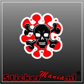 Bloody skull full colour sticker