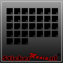 Maandplanner krijtbord sticker