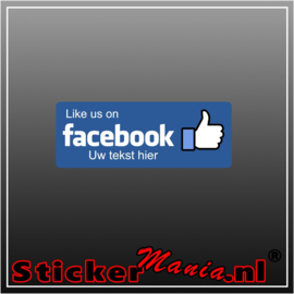 Like us on Facebook met eigen tekst