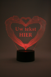 Vrouw & Vrouw hart met eigen tekst led lamp