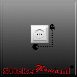 Pacman stopcontact sticker